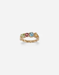 Rainbow Ring
 18-carat yellow gold and multicolored gems