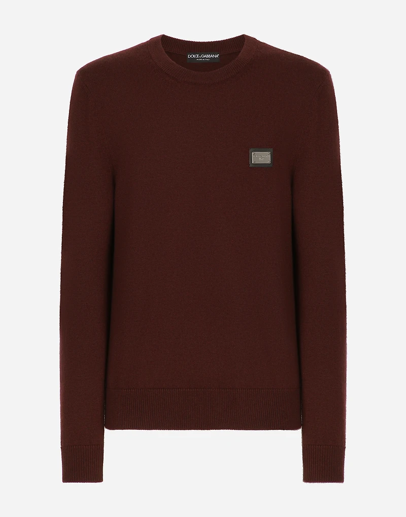 Wool and cashmere round-neck sweater
