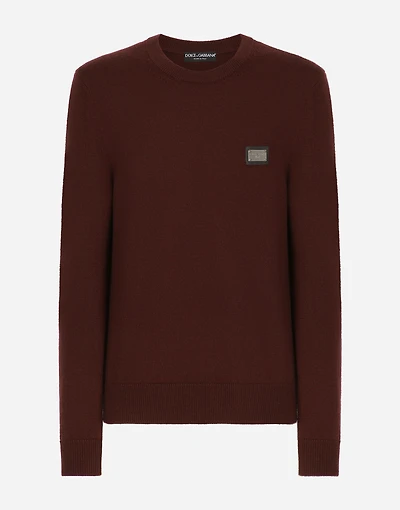 Wool and cashmere round-neck sweater