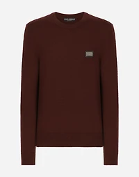 Wool and cashmere round-neck sweater