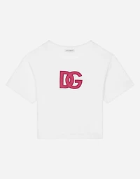 Jersey T-shirt with logo patch