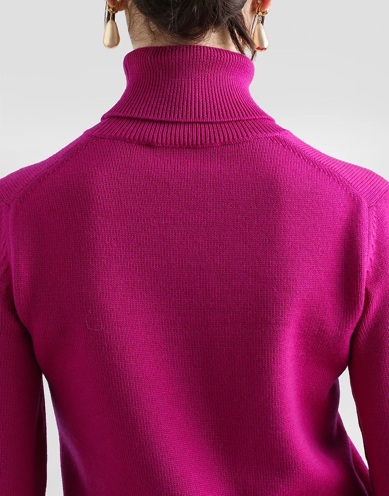 Wool turtle-neck sweater