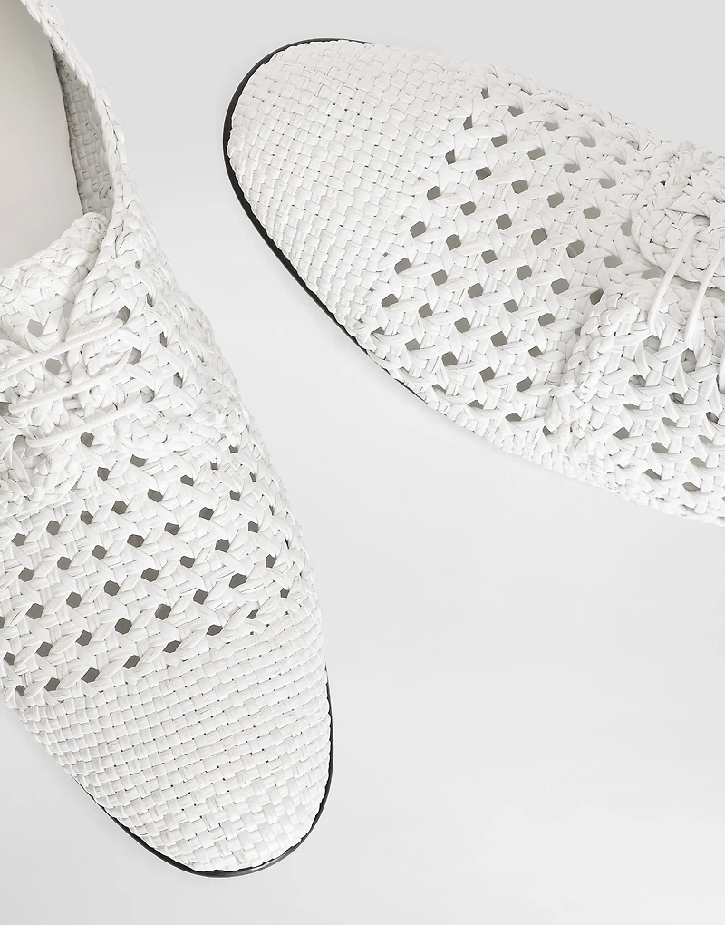 Woven leather Derby shoes