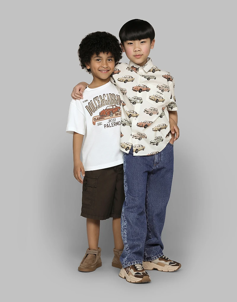 Printed poplin shirt