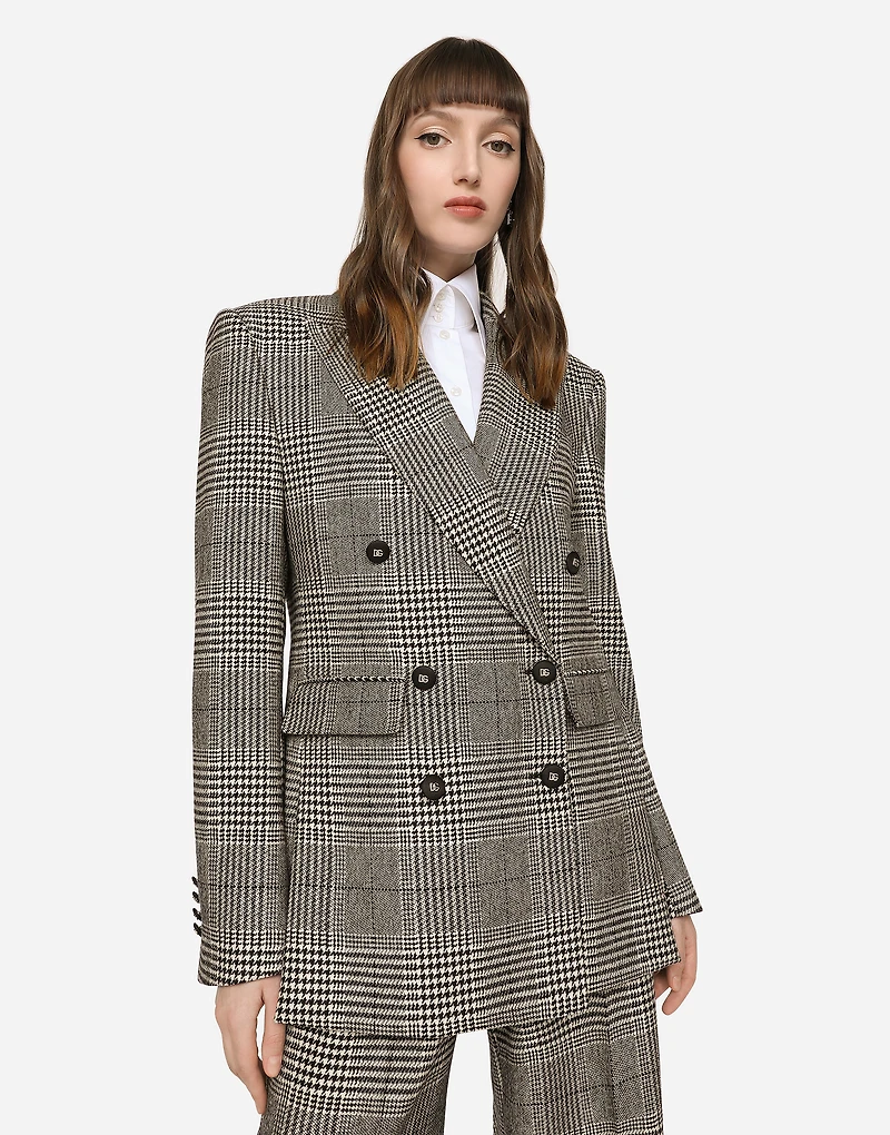 Glen plaid jacket with vents