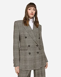 Glen plaid jacket with vents