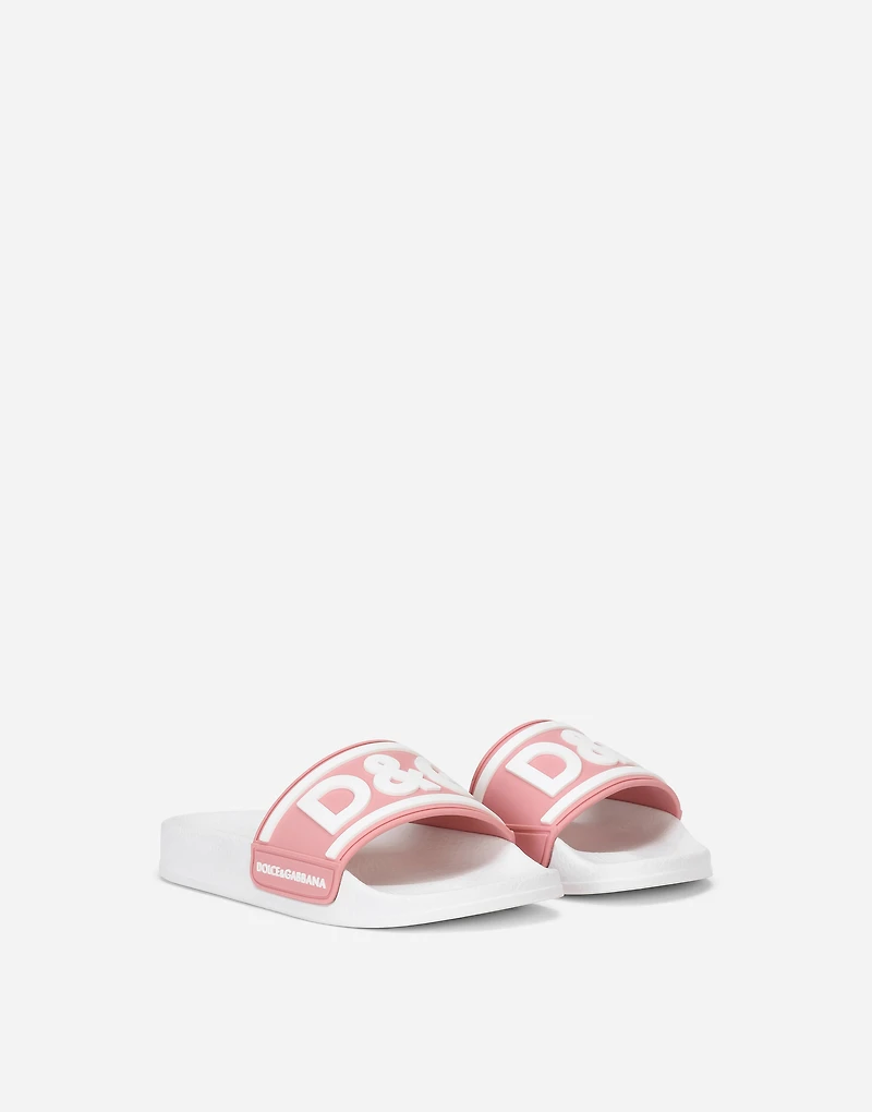 Rubber sliders with logo print