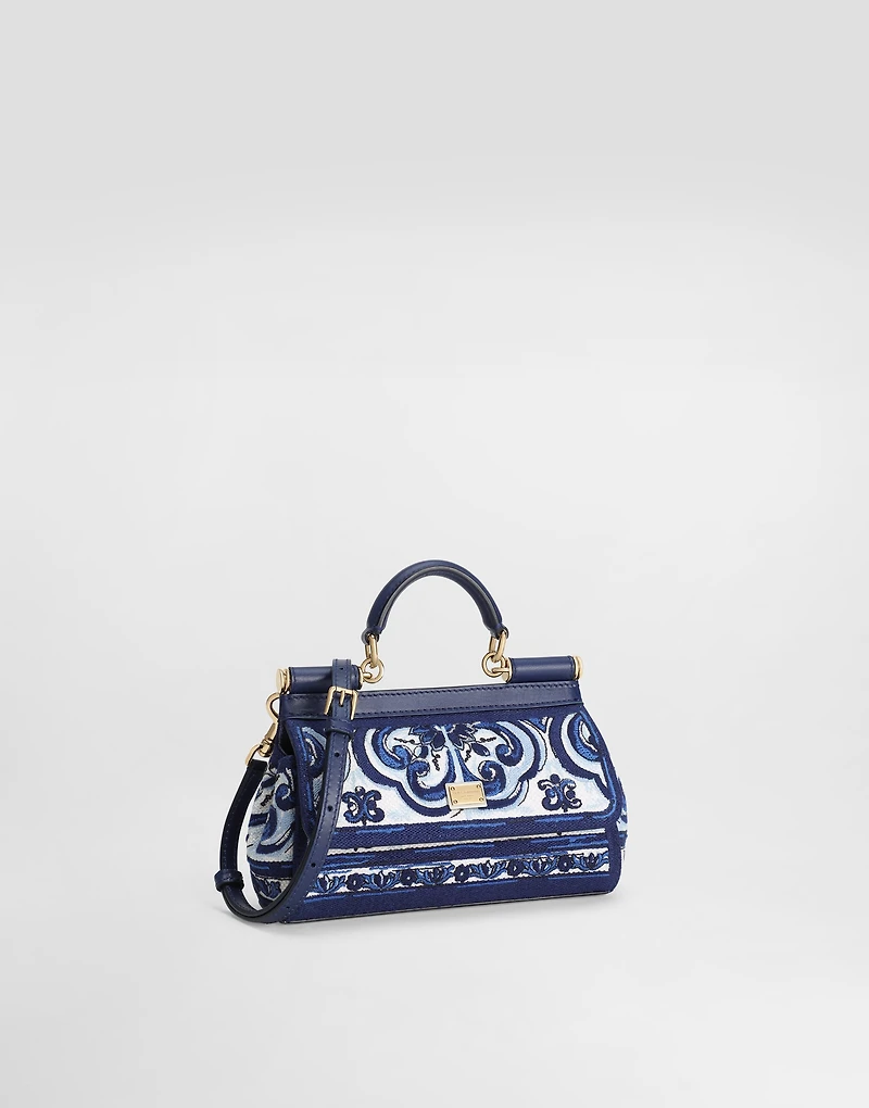 Small Sicily handbag with Majolica embroidery