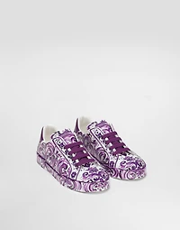 Majolica-print sneaker nappa calfskin