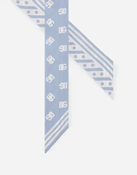 Twill headscarf with all-over DG logo print (6x100)