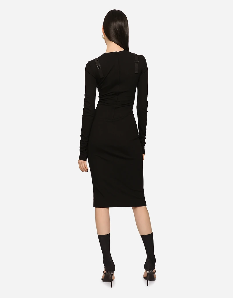 Jersey midi dress