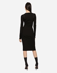Jersey midi dress