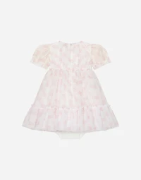 DG logo-print tulle dress