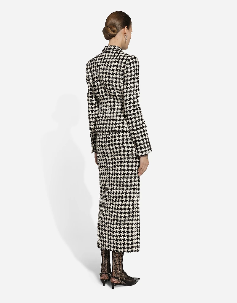 Macro-houndstooth Dolce jacket