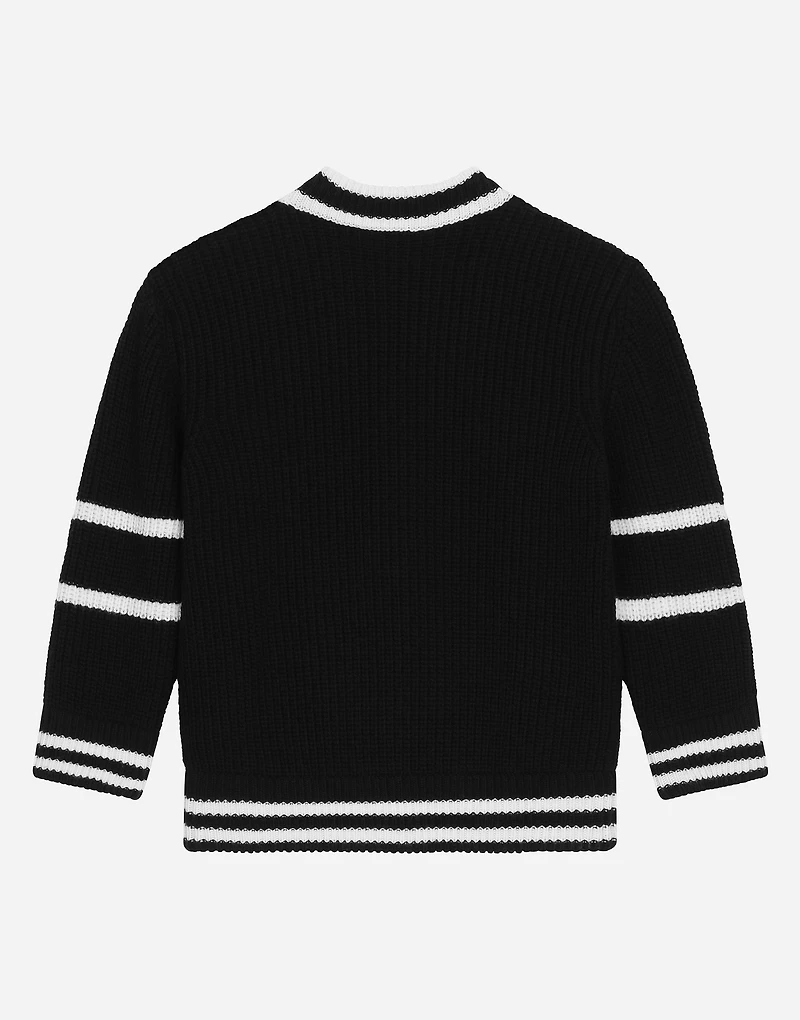 Knit cardigan with Dolce&Gabbana logo