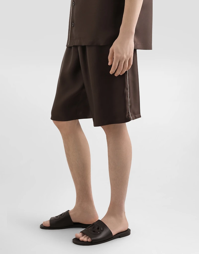 Silk twill trousers