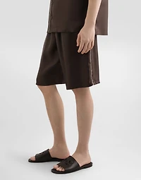 Silk twill trousers