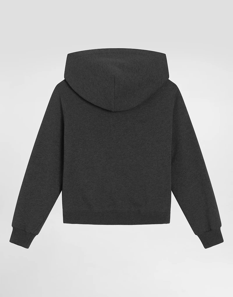 Cotton hooded sweatshirt with DG araldico patch