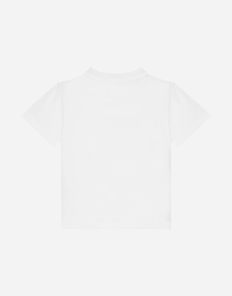 Jersey T-shirt with openwork DG logo