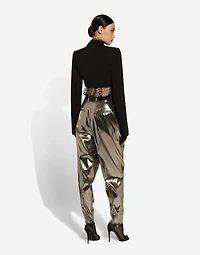 Single-breasted wool gabardine Spencer tuxedo jacket