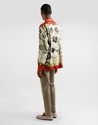 Silk shirt with lighter print