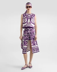 Majolica-print skirt