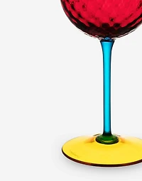 Hand-Blown Murano Red Wine Glass