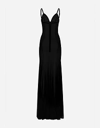 Long tulle slip dress