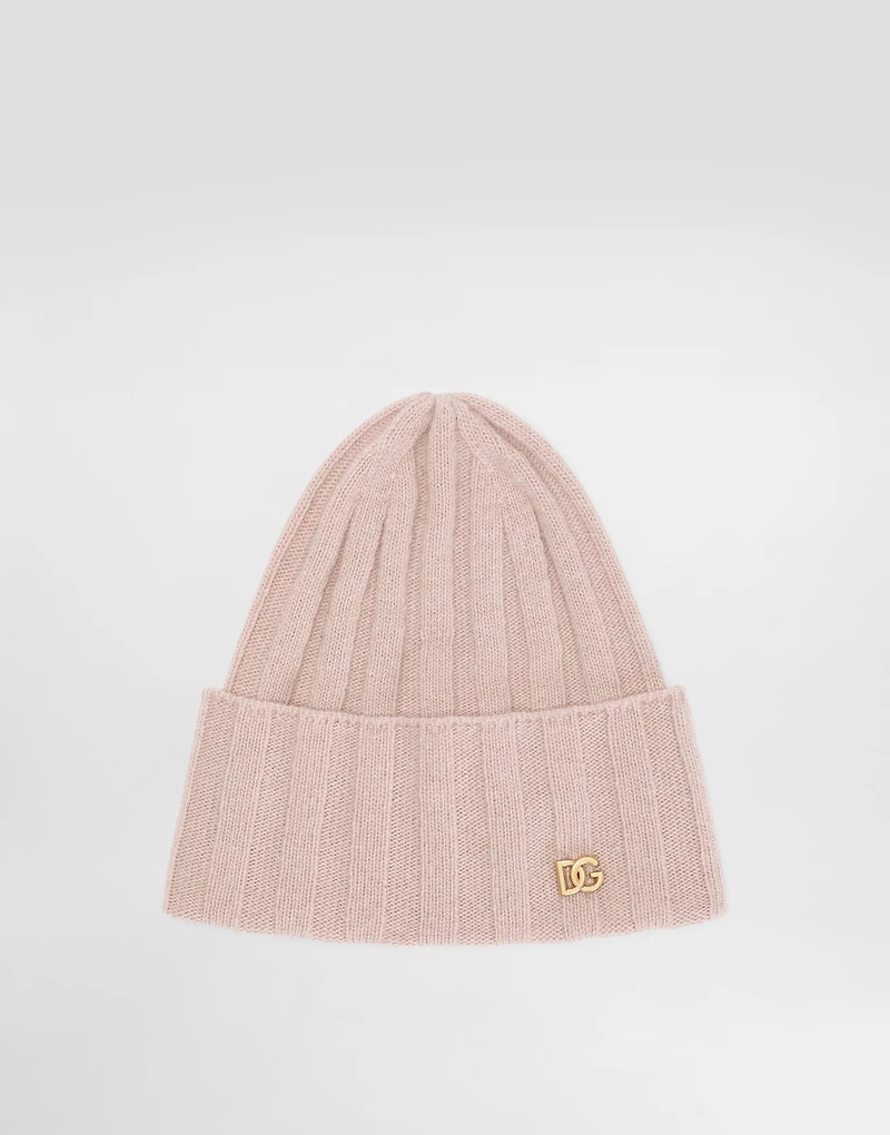 Wide ribbed knitted hat