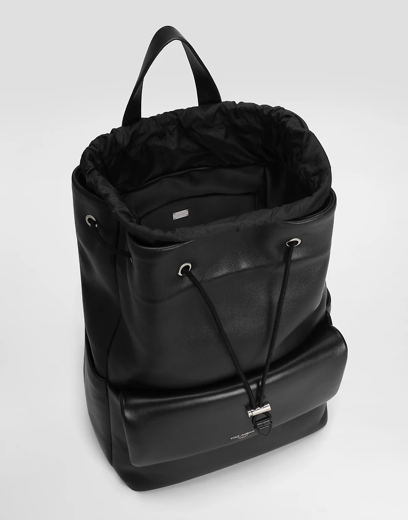 Calfskin nappa leather backpack