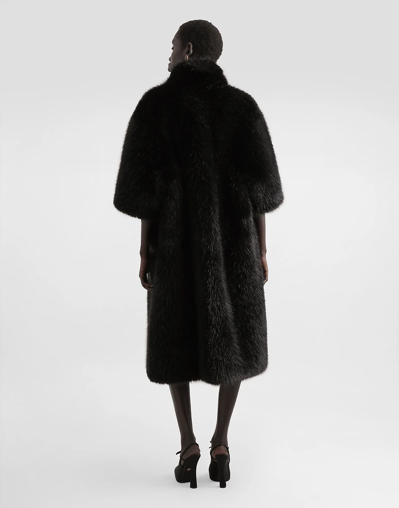 Faux fur coat