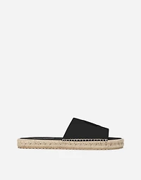 Calfskin espadrille sliders