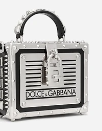 Polished calfskin Dolce Box bag with studs
