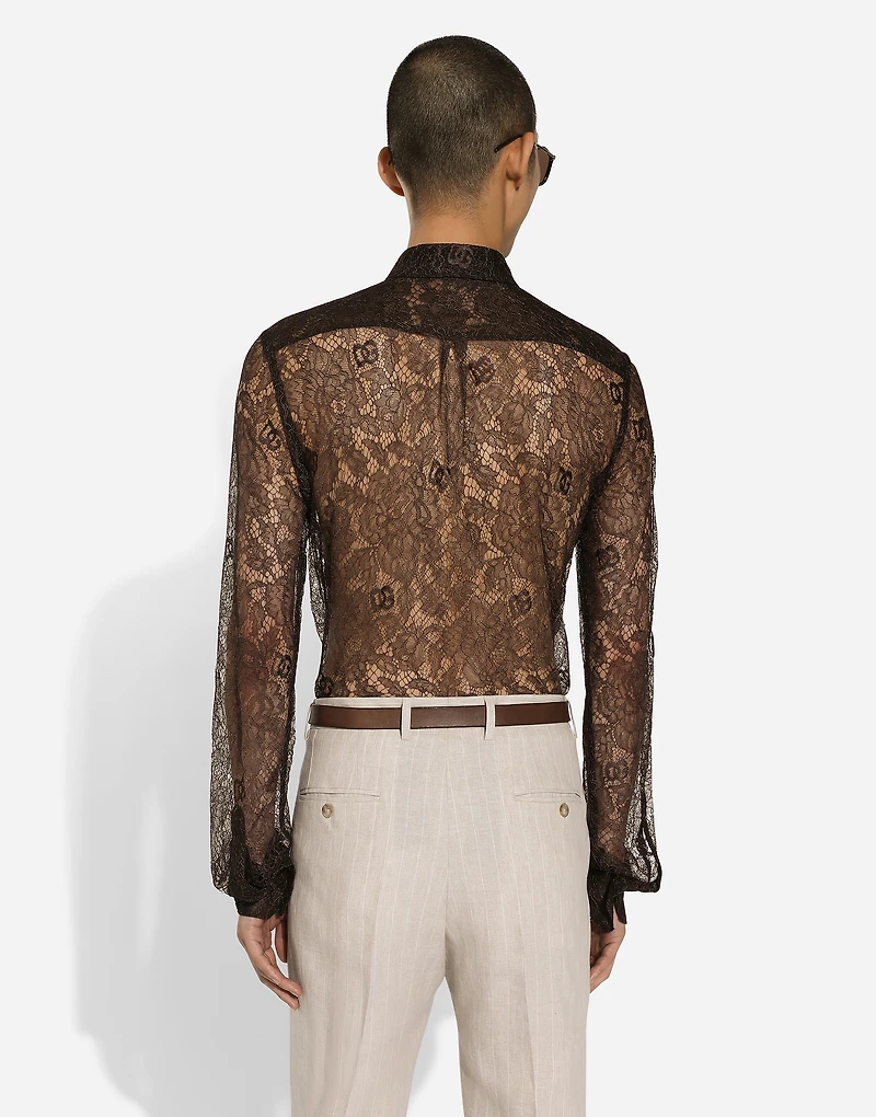 Chantilly lace Martini-fit shirt