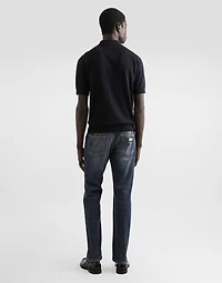 Cotton polo-shirt with heraldic patch