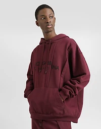 Cotton hoodie with logo