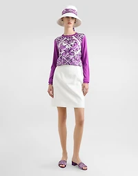 Stretch mat mini skirt
