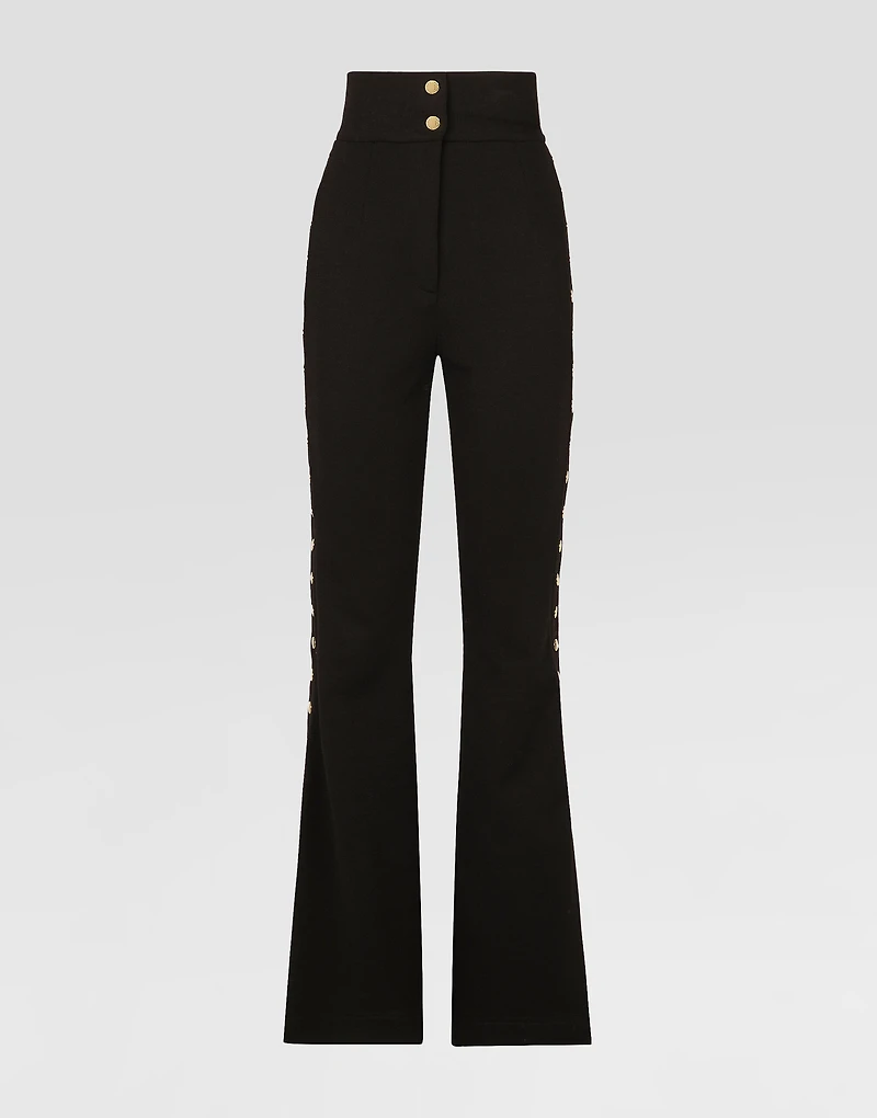Full Milano pants with buttons down the side