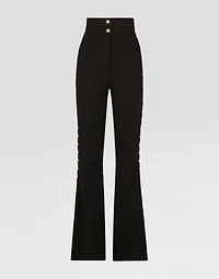 Full Milano pants with buttons down the side