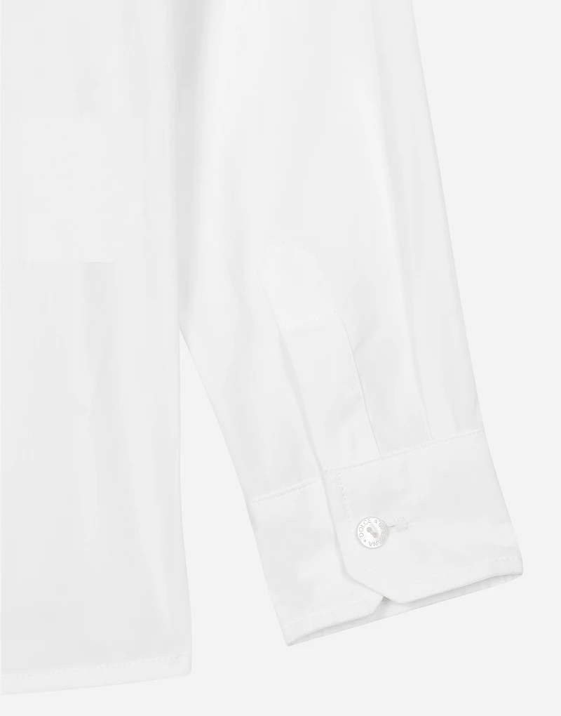Poplin shirt with DG laurel logo