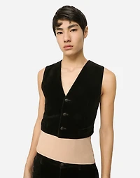 Single-breasted smooth velvet suit