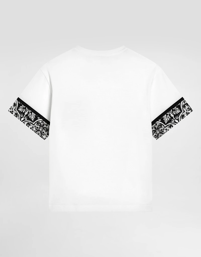 Majolica-print jersey t-shirt
