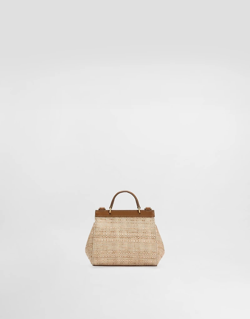 Sicily handbag in rafia with embroidery