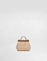 Sicily handbag in rafia with embroidery