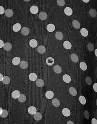 Chiffon pussy-bow blouse with polka-dot print