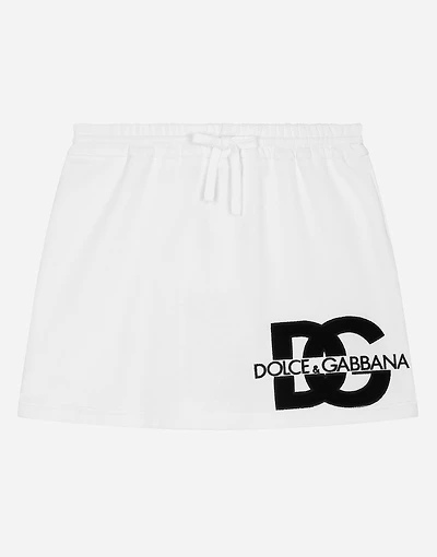 Short jersey skirt with DG logo
