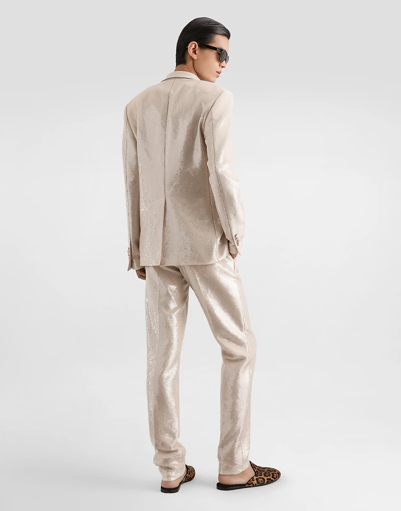 Single-breasted sicilia light jacket with sequins