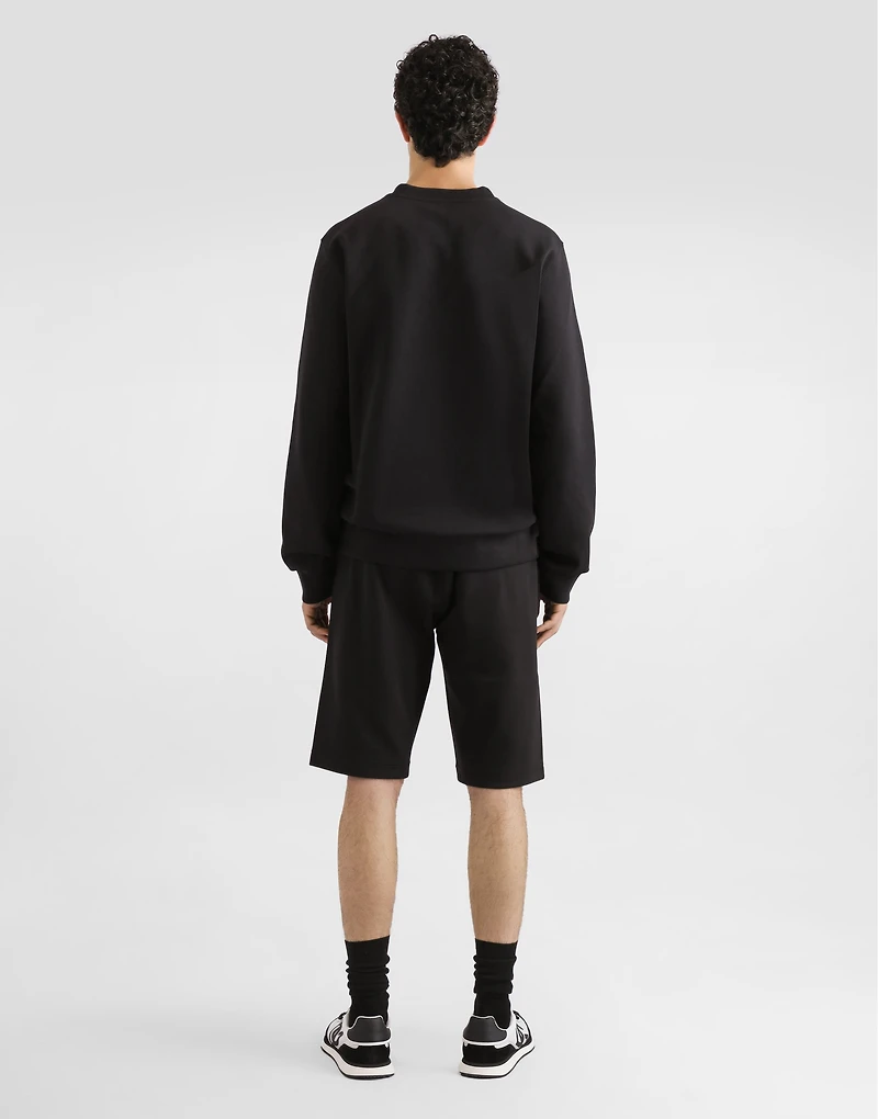 Cotton jersey sweatshirt with embroidery