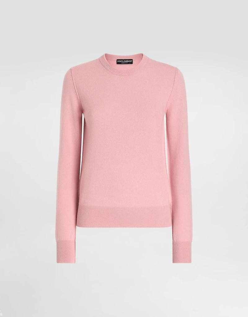Cashmere sweater with inside-out seams