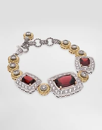 Eleganza Bracelet 18-carat white and rose gold, garnets, and sapphires